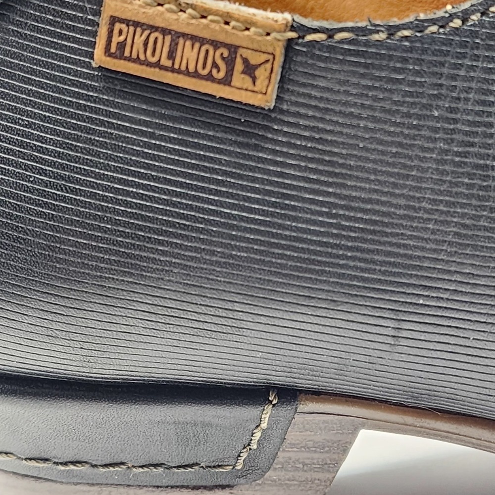Pikolinos Gray Leather Oxford Heels Lace Up 6.5 Classic - Picture 12 of 12